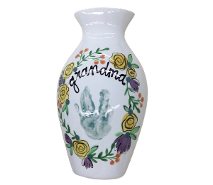 Dublin Floral Handprint Vase