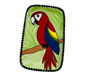 Dublin Scarlet Macaw Plate