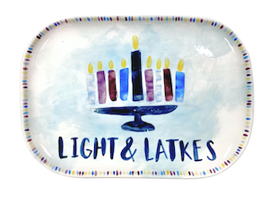 Dublin Hanukkah Light & Latkes Platter